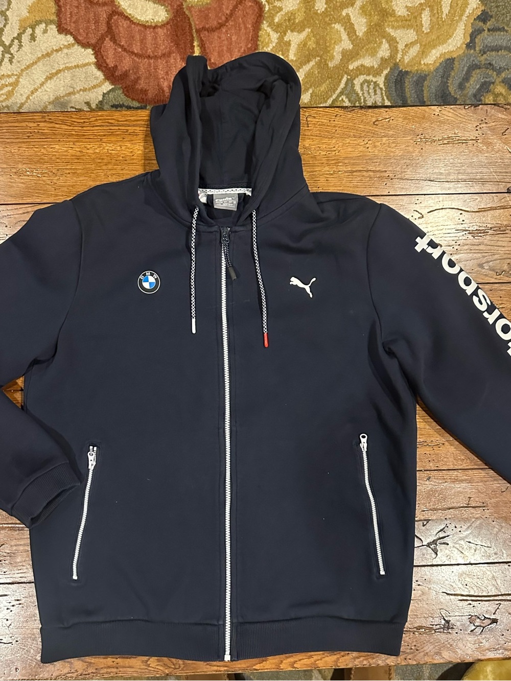 PUMA BMW Motorsport Full Zip Hoodie Black Women’s Large Racing F1